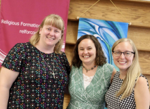 Sarah Kohles, OSF, Juliet Mousseau, RSCJ, & Tracy Kemme, SC